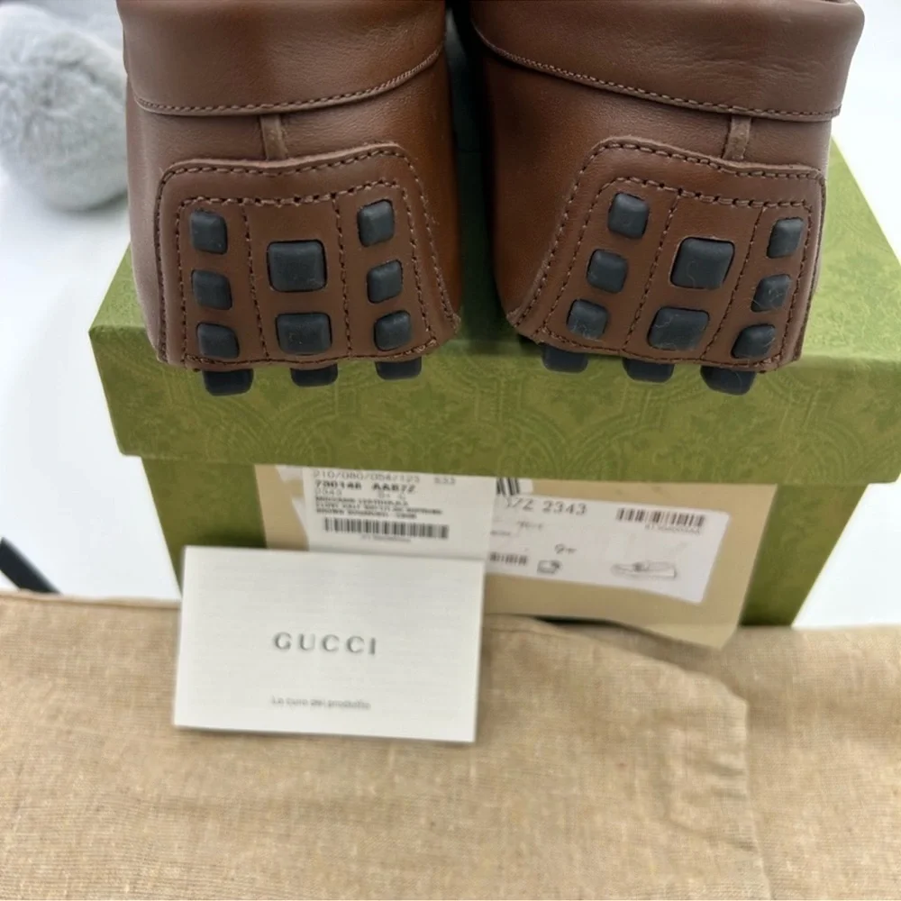 Men’s Gucci Ayrton interlocking G driver loafer size 9.5 made in Italy